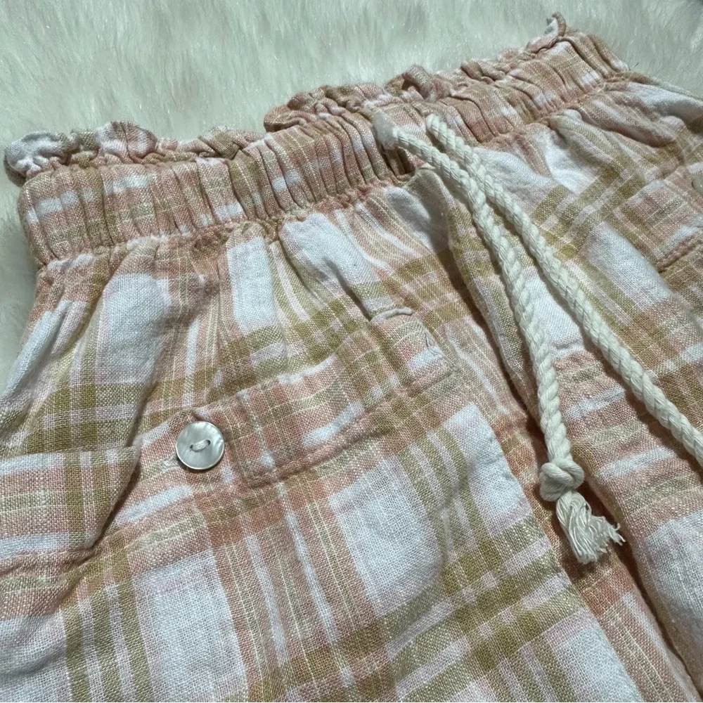 NWT AE Pink Plaid Beach Shorts